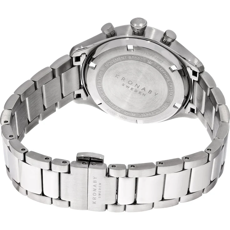 KRONABY Sekel Connected Watch A1000-0556 Hybrid-Smartwatch Unisex, 38mm, Edelstahlgehäuse, Silber – Bild 3
