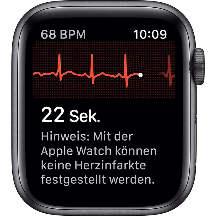 Apple Watch Series 5 Smartwatch GPS + LTE, Unisex, 44mm, Aluminiumgehäuse, Sportarmband, Grau – Bild 5