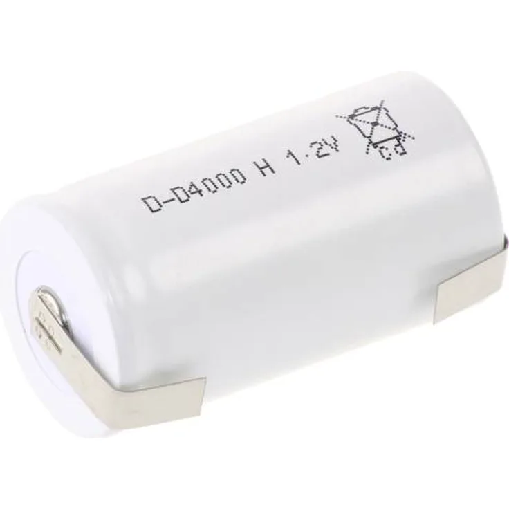 Mexcel D4000H Spezial-Akku Mono (D) hochtemperaturfähig, U-Lötfahne, Flat-Top NiCd 1.2V 4000 mAh