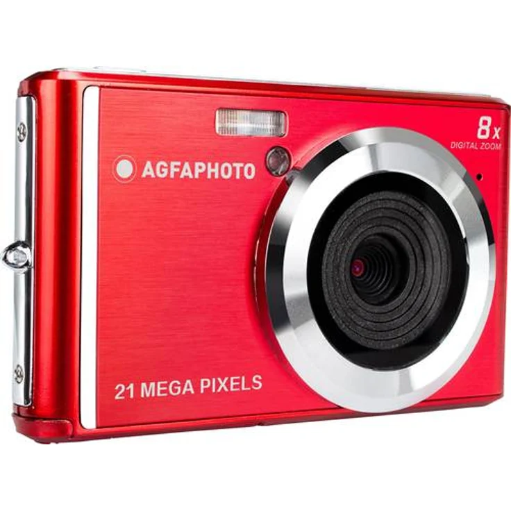 AGFA Photo – Kompakte Digitalkamera mit 21 Megapixel CMOS-Sensor, 8x Digitalzoom und LCD-Display Rot – Bild 1