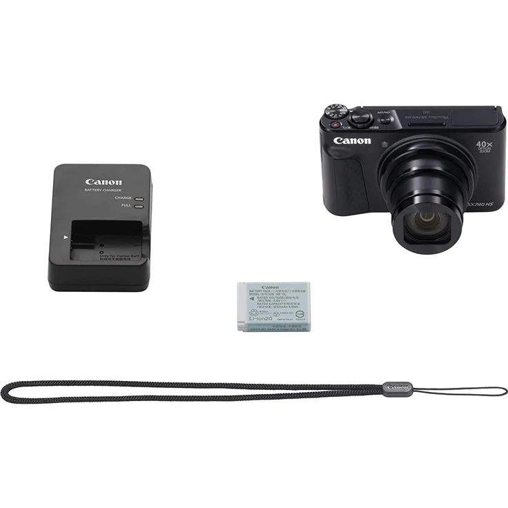Canon PowerShot SX740 HS Digitalkamera (20,3 MP, 40-fach optischer Zoom, 7,5cm (3 Zoll) Display, DIGIC 8, 4K Ultra HD, HDMI, WLAN, Bluetooth, Blendenautomatik, Zeitautomatik) schwarz – Bild 7
