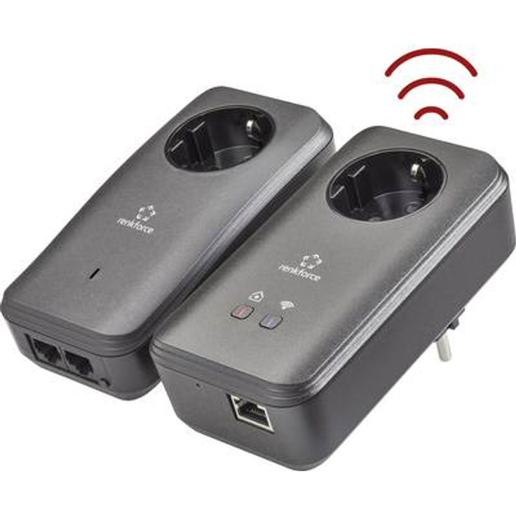 Renkforce PL600D WiFi Powerline WLAN Starter Kit 500 MBit/s (RF-3385554)