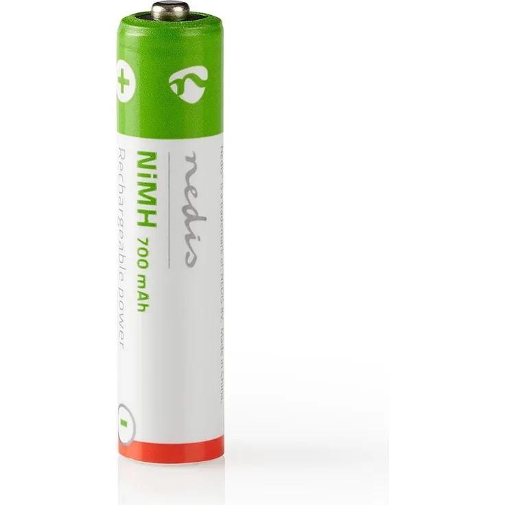 Nedis Wiederaufladbare AAA-Batterie, NI-MH, 1,2 V, 700 mAh, 2 Stück