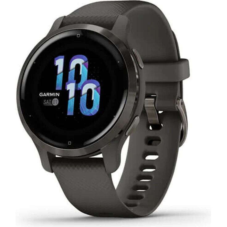Garmin Venu 2s Smartwatch GPS, Unisex, S, Edelstahl, Kunststoffgehäuse, Silikonarmband, Schiefergrau (010-02429-10) – Bild 2