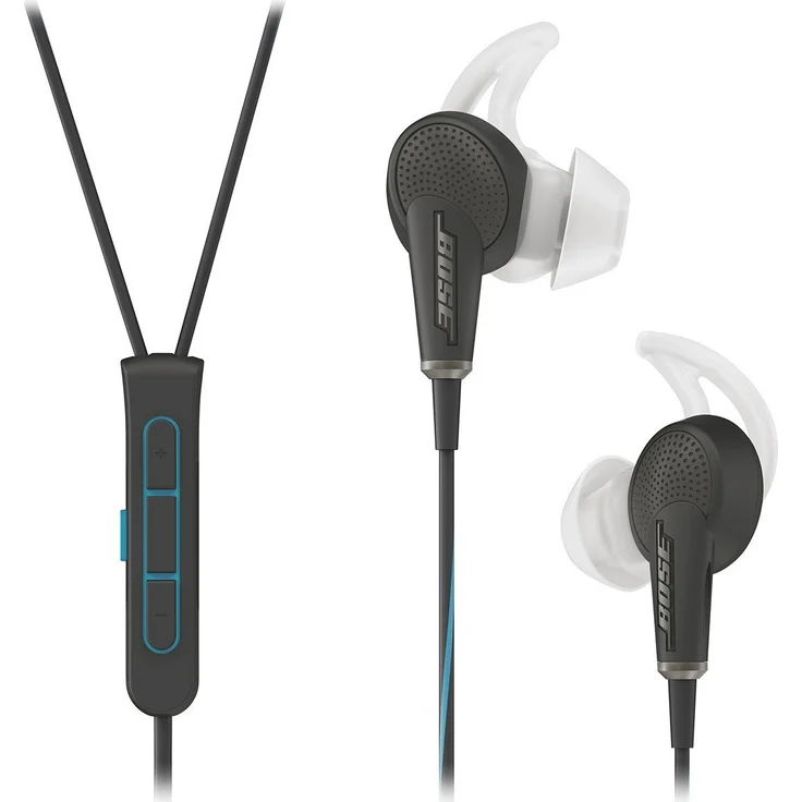 Bose QuietComfort 20 In-Ear-Kopfhörer (Acoustic Noise Cancelling, geeignet für Apple Gerät, 3,5 mm Klinkenstecker, 1,32 m Kabellänge) schwarz – Bild 3