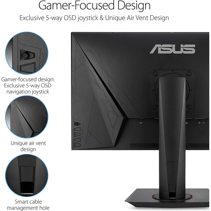 Asus VG278QR (90LM03P3-B01370) - 27 Zoll, Full HD (1920 x 1080), TN-Panel, 165Hz, 0,5ms, 400cd/m² – Bild 5