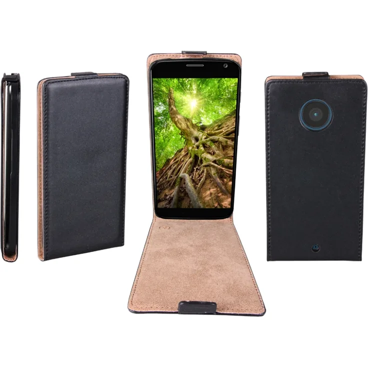 PATONA Flip Case, geeignet für Motorola Moto X 2nd Gen. schwarz Ultra Slim