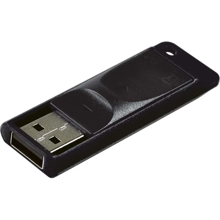 Verbatim Slider USB-Stick - 64 GB - USB-Laufwerk für USB 2.0 mit versenkbarem Schiebemechanismus zur einfachen Datenübertragung - schwarz – Bild 3