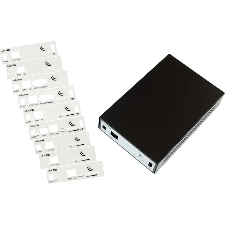 MikroTik RouterBOARD indoor case CA411-711 for RB711, 411, 91x s änderbare Frontblende | Halterungslöcher an der Rückseite