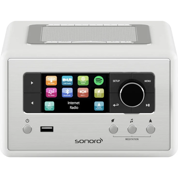 Sonoro Relax Internetradio mit Bluetooth, WLAN, TFT-Display, Wecker, weiß - Preisvergleich