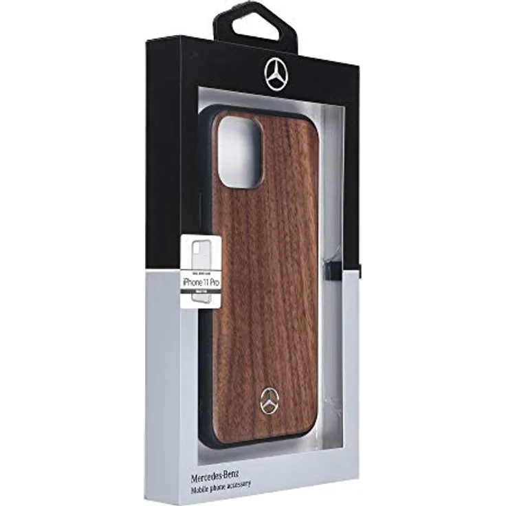 Mercedes Benz - Wood Line Walnut - Apple iPhone 11 Pro - Braun - Hard Cover - Schutzhülle (MEHCN58VWOLB)