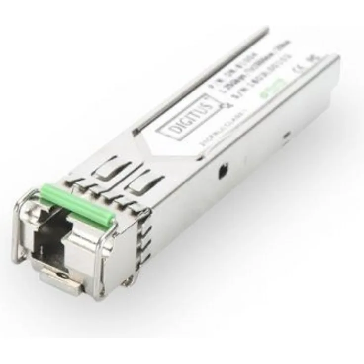 DIGITUS Gigabit SFP Modul, HP-Kompatibel, Mini GBIC, Singlemode, LC Simplex (BiDi), Tx 1550nm - Rx 1310nm, 20 km, 1.25 Gbit-s