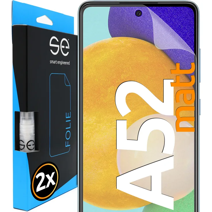 smart engineered Matte Schutzfolie, geeignet für Samsung Galaxy A52, Displayschutzfolie, matt