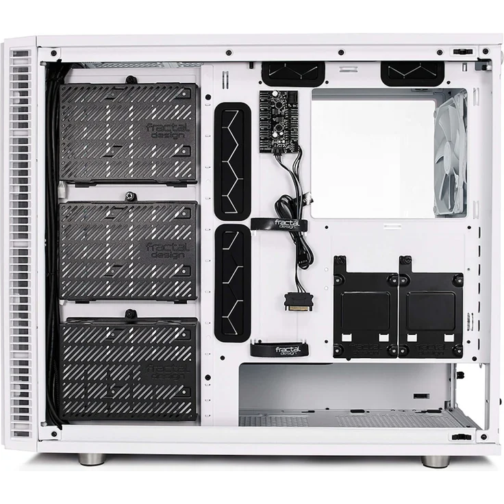 Fractal Design DefineS2 White, Tempered Glass, PC Gehäuse (Midi Tower mit Seitenteil aus gehärtetem Glas) Case Modding für (High End) Gaming PC, schwarz – Bild 2