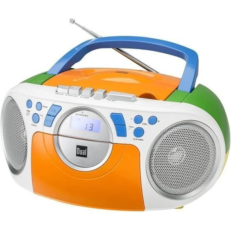 Dual P 70 Tragbares Radio mit UKW (FM), MW, CD-Player gelb – Bild 1