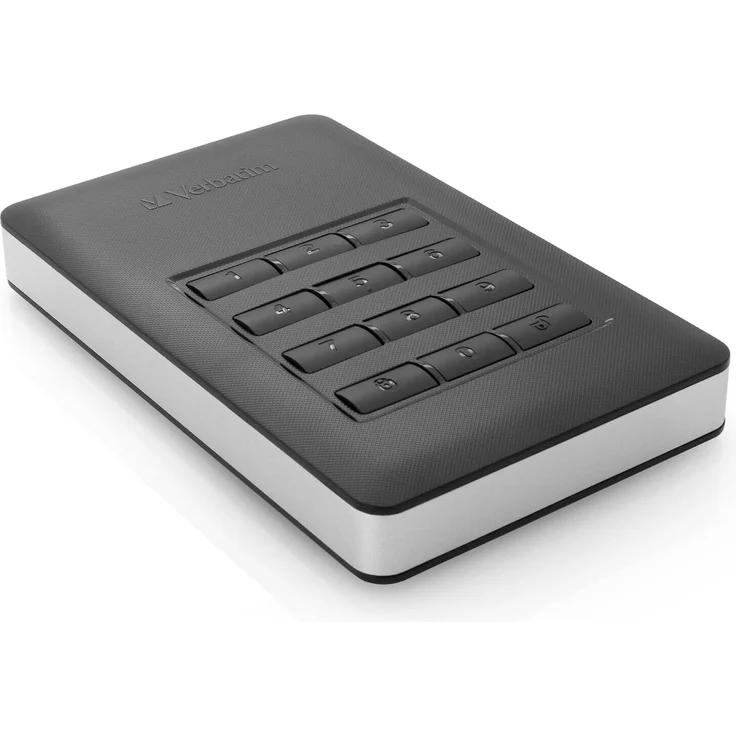 Verbatim Store 'n' Go Secure Portable HDD with Keypad Access - Festplatte - verschlüsselt - 2 TB - extern (tragbar) - USB 3.1 Gen 1 (USB-C Steckverbinder) - 256-Bit-AES (53403) – Bild 6