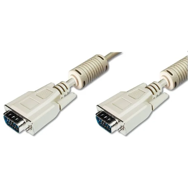 Assmann VGA Monitor connection cable. HD15 M/M. 10.0m. 3Coax/7C. 2xferrite. UL. be (AK-310103-100-E)