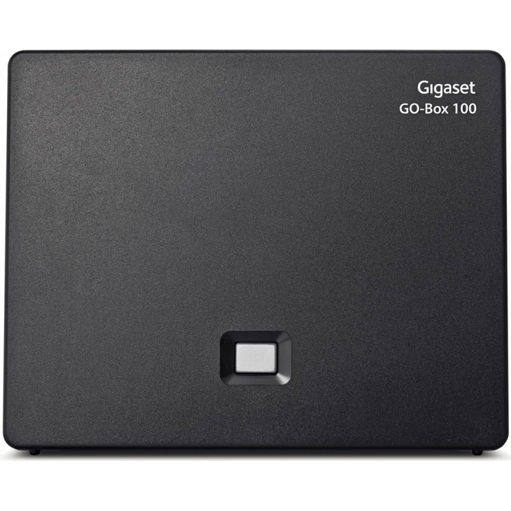 Gigaset GO-Box 100 DECT Basisstation, Verbindung analog über TAE-Anschluss oder per LAN-Kabel an Ihrem Router, kompatibel mit 6 Gigaset Mobilteilen, schwarz – Bild 1