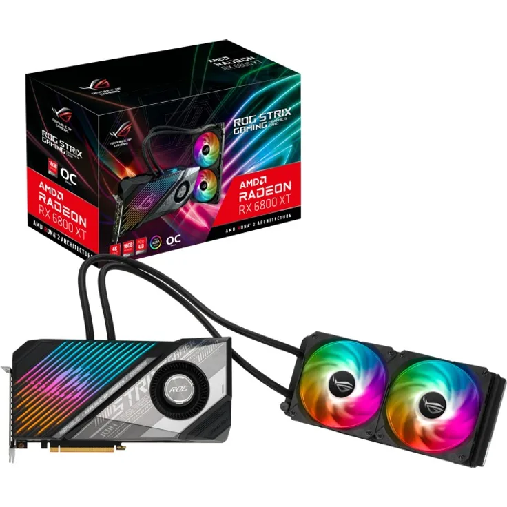 ASUS ROG Strix LC Radeon RX 6800 XT OC, ROG-STRIX-LC-RX6800XT-O16G-GAMING, 16GB GDDR6, HDMI, 2x DP, USB-C (90YV0FL0-M0NM00)