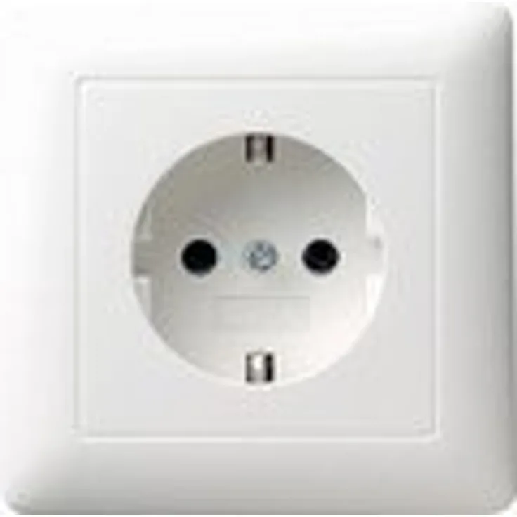 Gira Steckdose SCHUKO 044027 Vollplatte Standard 55 rw matt, Weiß
