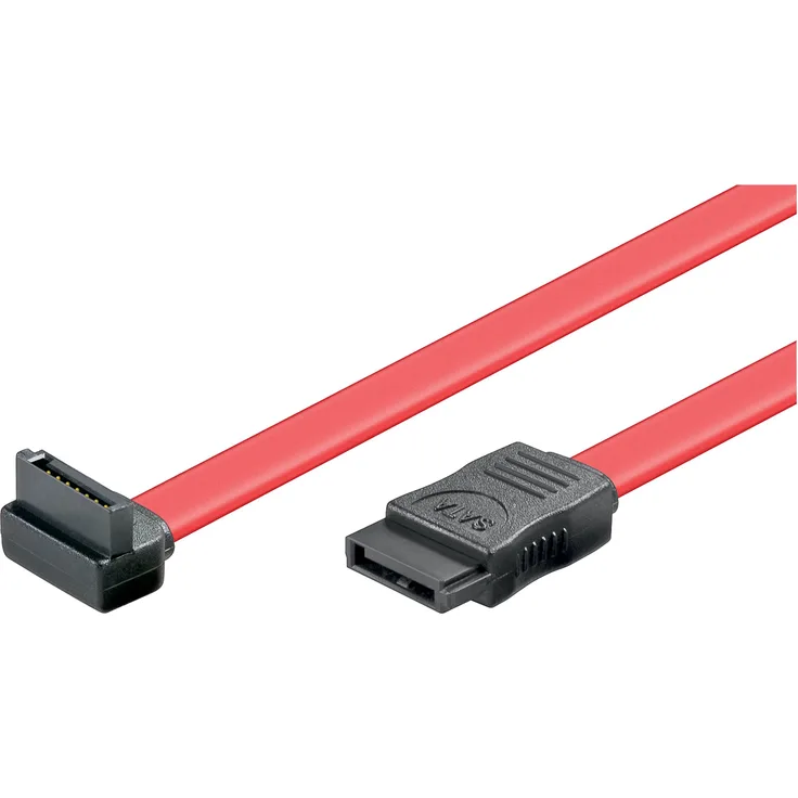 Wentronic Goobay HDD S-ATA Kabel 1.5GBits / 3GBits, Rot, 0.5 m - SATA L-Typ-Stecker > SATA L-Typ-Stecker 90° (68177)
