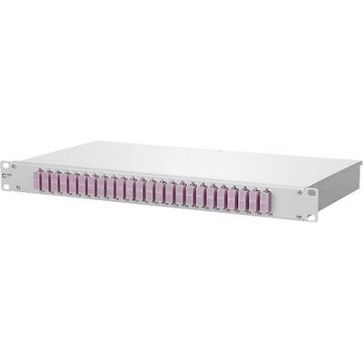 Metz CONNECT 150257BB24-E. Stecker: SC-D. Produktfarbe: Grau, Material: Aluminium, Stahl, Rack-Kapazität: 1U. Breite: 482,6 mm, Höhe: 44,5 mm, Tiefe: 242,5 mm (150257BB24-E)