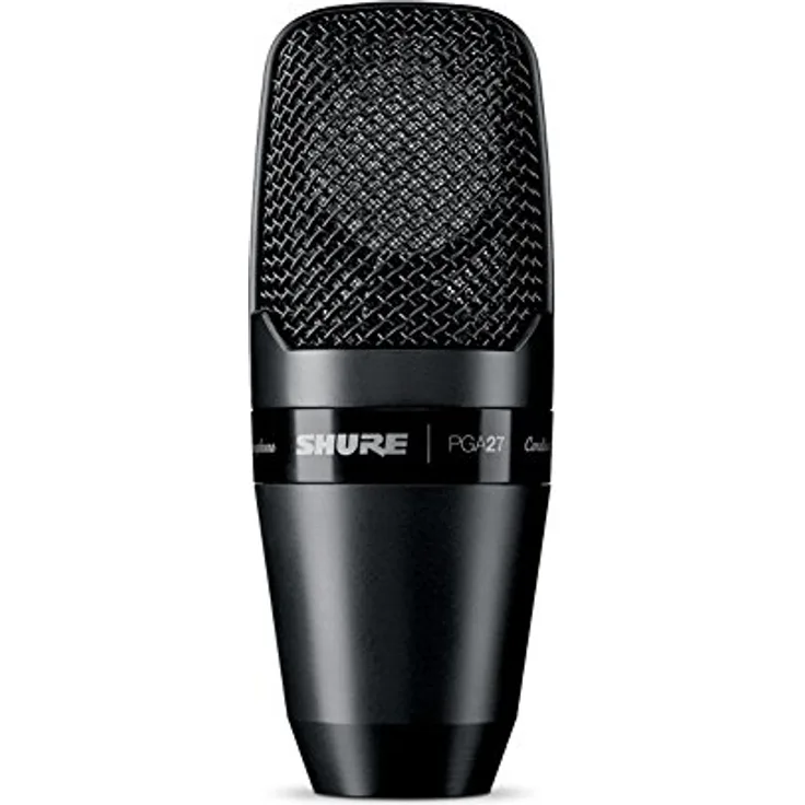 Großmembran-Kondensatormikrofon Shure PGA27 mit Nierencharakteristik, inkl. Mikrofonspinne und Transport-Case (ohne Kabel)