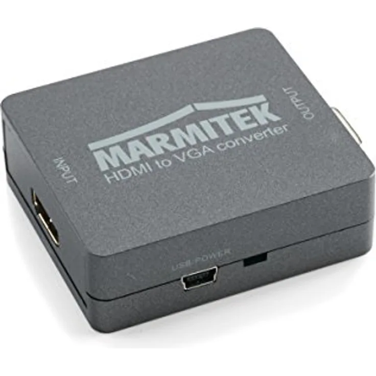 Marmitek Connect HV15 - HDMI Konverter - HDMI zu VGA und Audio Adapter - 3,5 mm Audio-Anschluß - Full HD - 1080P - Keine Software notwendig
