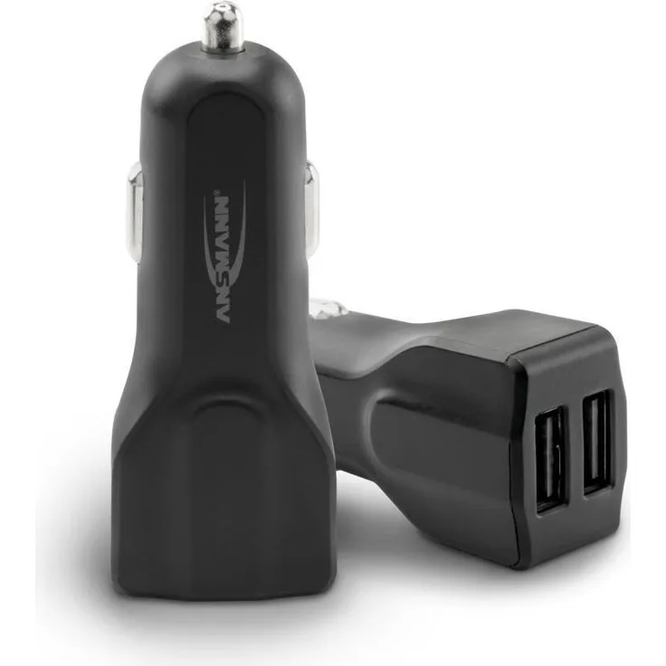 Ansmann 1000-0022 Intelligentes USB-KFZ-Ladegerät 15,5 W mit 2in1 Ladekabel