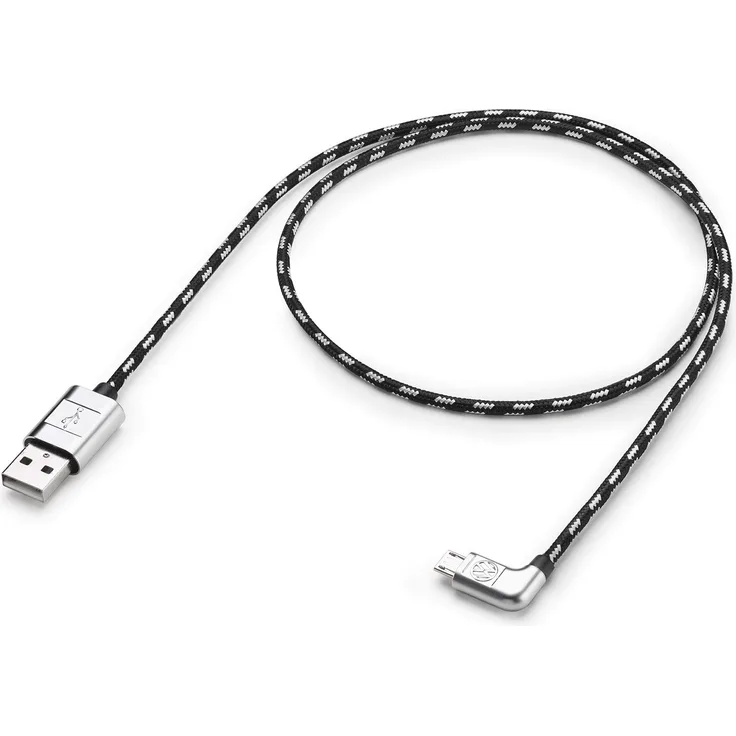 Volkswagen 000051446AF Kabel A auf Micro-USB Premiumkabel 70 cm gewinkelt Ladekabel Datenkabel