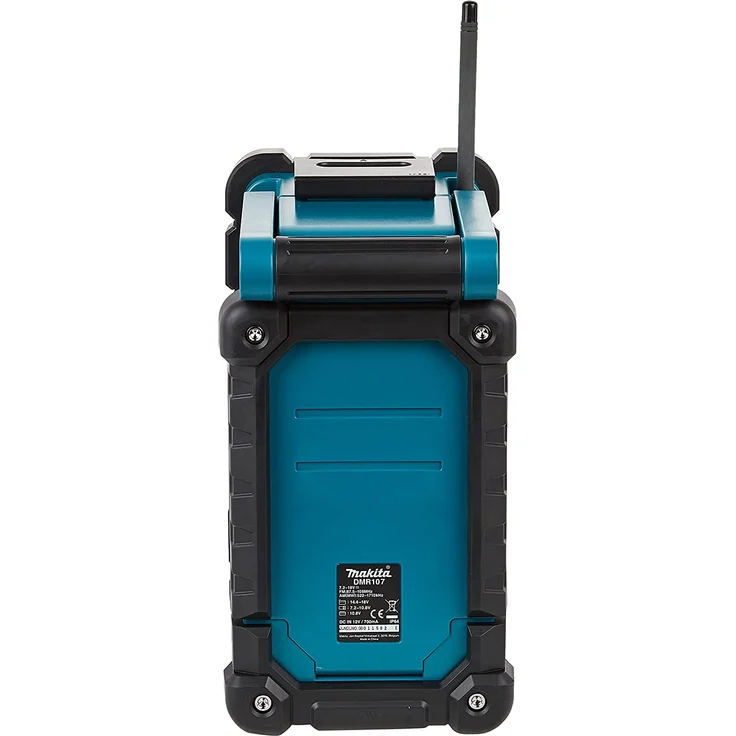 Makita DMR107 Baustellenradio mit Wecker, geeignet für Outdoor, spritzwassergeschützt, blau – Bild 5
