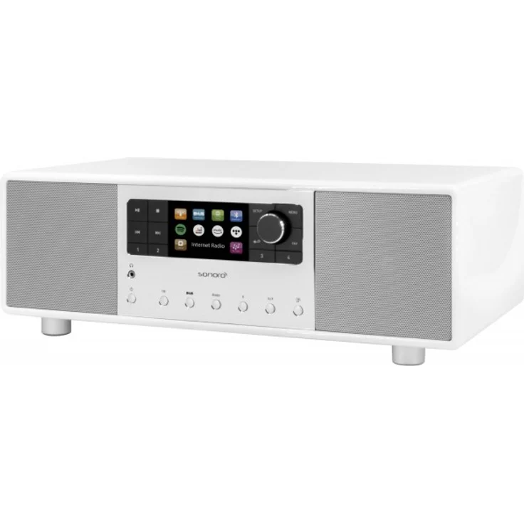 Sonoro Primus Tischradio mit Bluetooth, WLAN, TFT-Display, Wecker, weiß – Bild 3