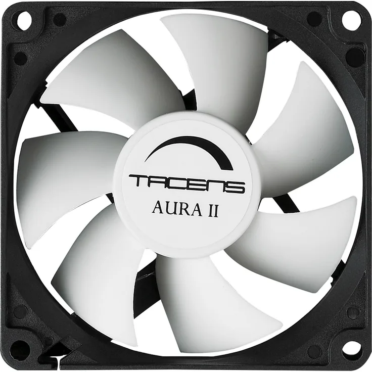 Tacens Aura II 12cm Computergehäuse Ventilator - Computer Kühlkomponenten (Computergehäuse, Ventilator, 12 cm, 12 dB, 60000 h, Schwarz, Weiß)