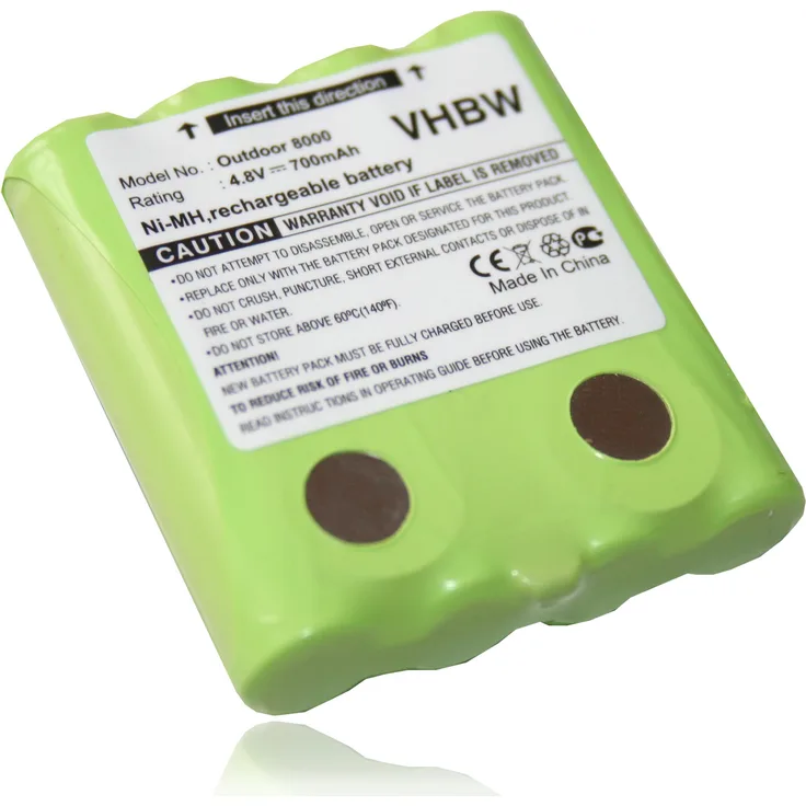 VHBW Akku, geeignet für Funkgerät, Walkie Talkie DeTeWe Outdoor 8000, PMR 8000, PMR8000 700 mAh, 4,8 V, NiMH