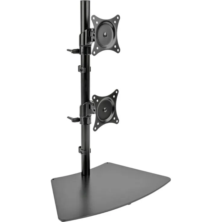 Tripp Lite DDR1527SDC Doppelter vertikaler Flachbildschirm-Tischständer-Klemmhalterung, 15'' Zoll bis 27'' Zoll Flachbildschirme