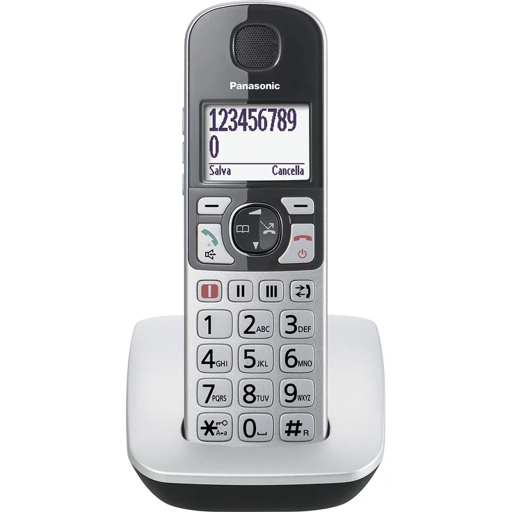 Panasonic KX-TGE510JTS Telefon DECT Anrufer-Identifikation Silber Telefon – Bild 1