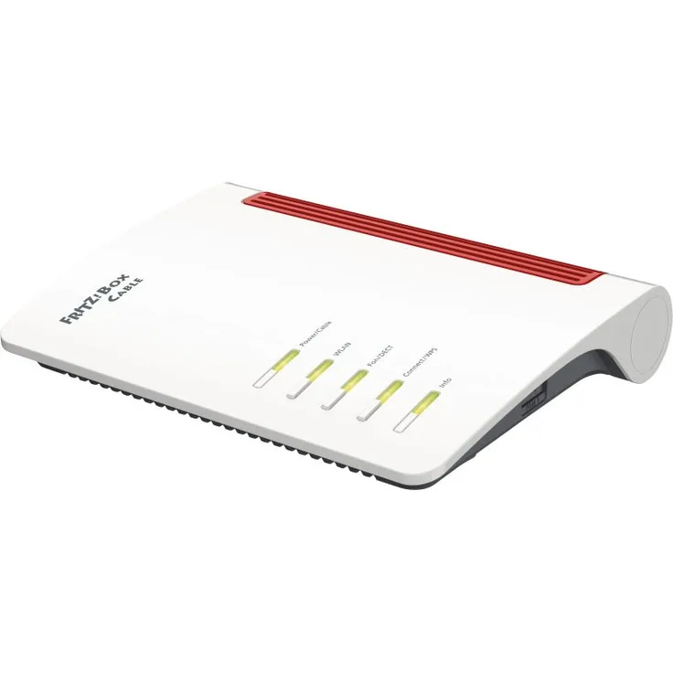 AVM Fritz!Box 6660 Cable (DOCSIS-3.1-Kabelmodem, 2x2 WLAN AX (Wi-Fi 6) mit 2.400 MBit-s (5 GHz) und 600 MBit-s (2,4 GHz), 1x 2,5 Gigabit-LAN-Port)