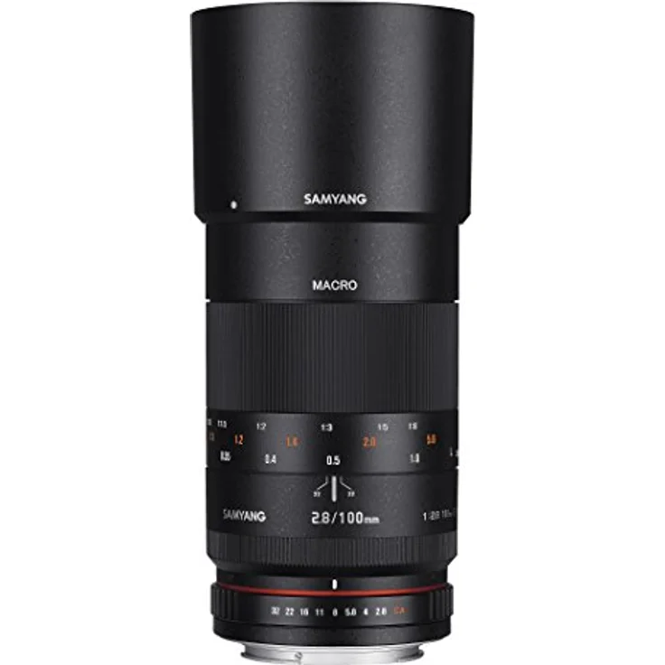 Samyang 100-2,8 Objektiv Marko DSLR Sony E manueller Fokus Fotoobjektiv, Makroobjektiv schwarz – Bild 1