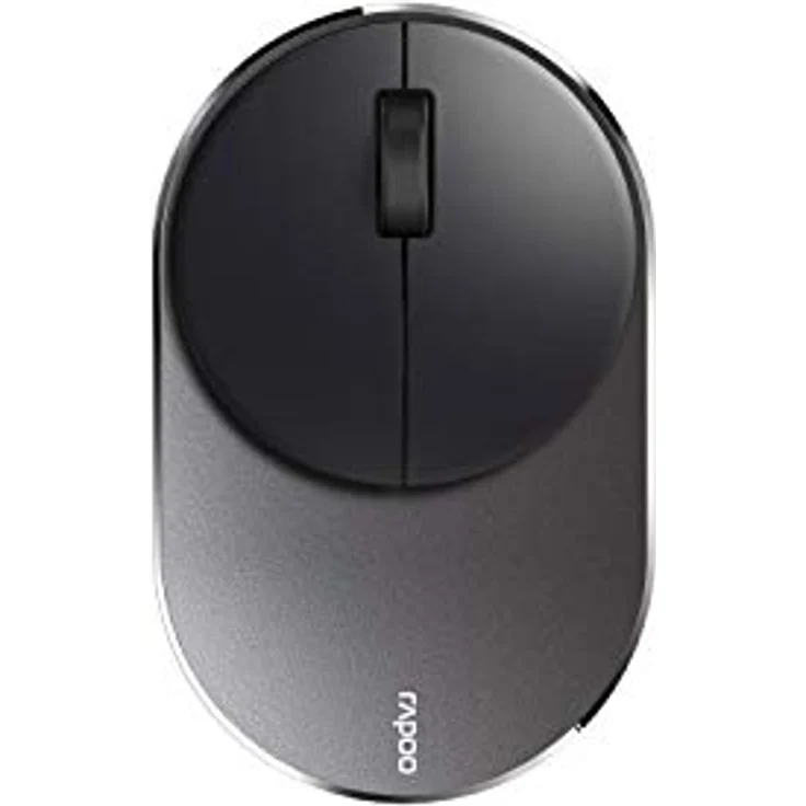 Rapoo M600 Mini Silent kabellose Maus, Bluetooth und Wireless (2.4 GHz)via USB, Multi-Mode, flach, 1300 DPI, schwarz – Bild 1