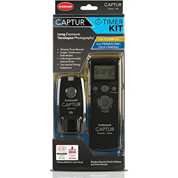 Hähnel HL C OL-PA TIM Captur Timer Kit - Kabelloser Fernauslöser und Timerauslöser für Olympus-Panasonic schwarz