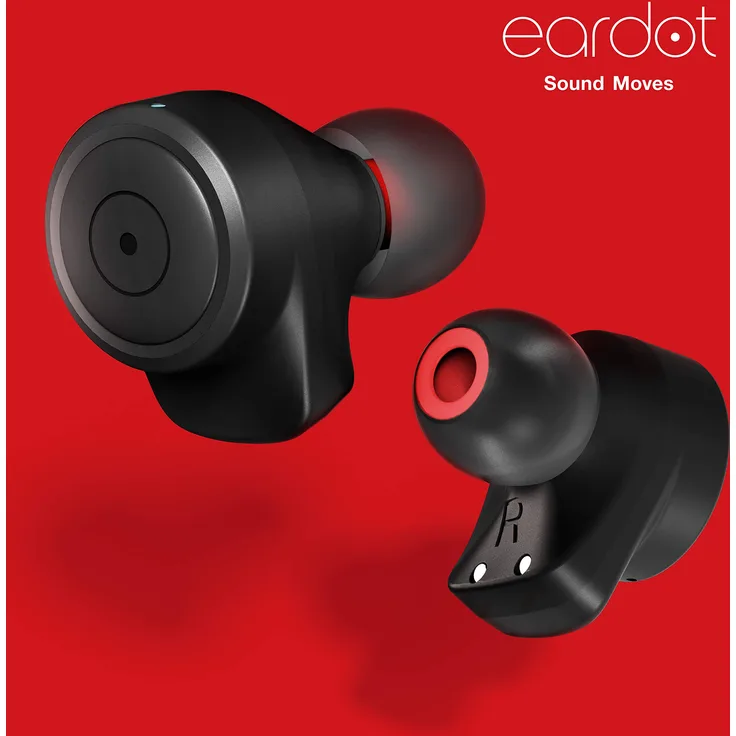 eardot next - The New Generation - True Wireless Bluetooth In-Ear Kopfhörer - bis zu 30 Std. Musik genießen und telefonieren mit Charging-Box - Bluetooth 5.0 - Direct Dot-Button Bedienung - IPX6