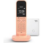 Gigaset CL390 schnurloses Design-Telefon ohne Anrufbeantworter, DECT Telefon mit Freisprechfunktion, großem Grafik Display, leicht zu bedienen mit intuitiver Menüführung, Cantaloupe, Analog-Telefon, orange