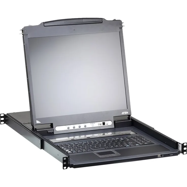 ATEN CL5716iM LCD KVM Switch Over IP, USB-PS-2,VGA, 16-Ports Deutsch schwarz