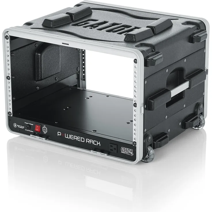 Gator GRIR-10L Audio-Rack, rollend 6 HE Rack-Platz angetrieben 6U Rack Space - Powered