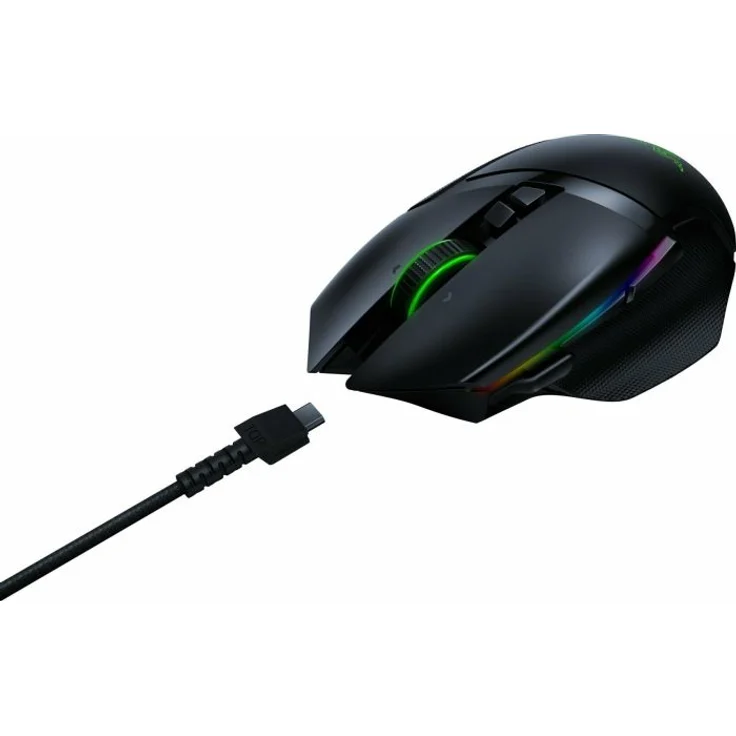 Razer Basilisk Ultimate - Kabellose Gaming-Maus mit 11 programmierbaren Tasten (HyperSpeed Technologie, Optischer Fokus+ Sensor, Optischer Maus-Switch, Chroma RGB Beleuchtung) mit Ladestation – Bild 2