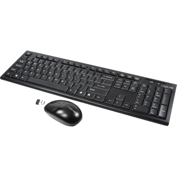 LogiLink Combo Set with Autolink - Tastatur-und-Maus-Set - kabellos - 2.4 GHz - QWERTZ (ID0104)