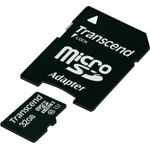 Transcend Premium microSDHC 32GB Class 10 UHS-I Speicherkarte mit SD-Adapter