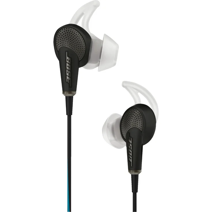 Bose QuietComfort 20 In-Ear-Kopfhörer (Acoustic Noise Cancelling, geeignet für Apple Gerät, 3,5 mm Klinkenstecker, 1,32 m Kabellänge) schwarz – Bild 1