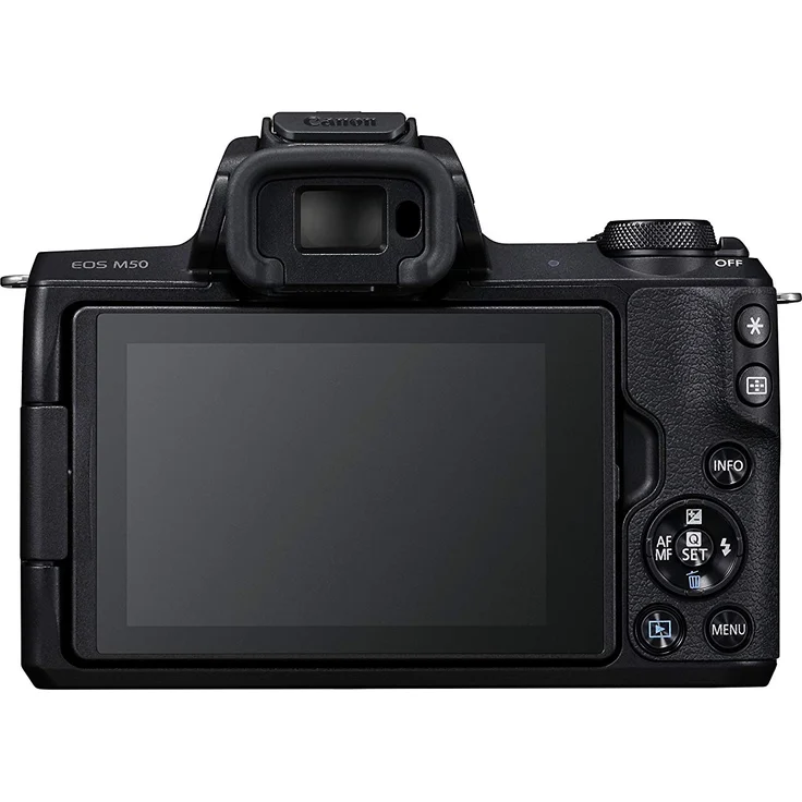 Canon EOS M50 spiegellose Systemkamera mit Objektiv EF-M 15-45mm IS STM (24,1 MP, dreh- und schwenkbares 7,5 cm (3 Zoll) Touchscreen LC-Display, Digic 8, 4K Video, OLED EVF, WLAN, Bluetooth), schwarz – Bild 3