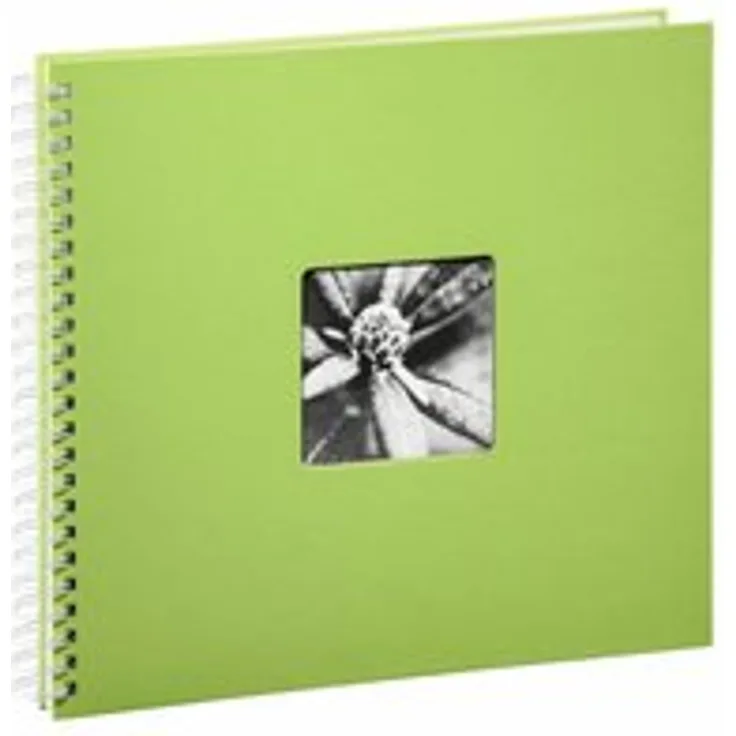 Hama Jumbo Fotoalbum, 36 x 32 cm, 50 weiße Seiten, 25 Blatt, mit Ausschnitt für Bildeinschub, Fotobuch kiwi - Preisvergleich